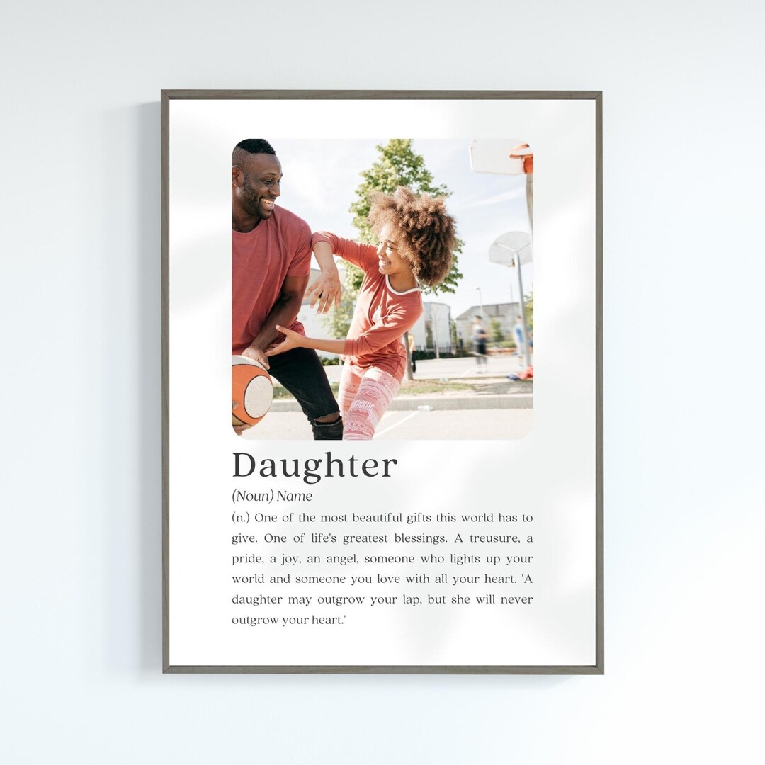 Personalised Daughter Definition Meaning Printable Wall Art Daughter ...