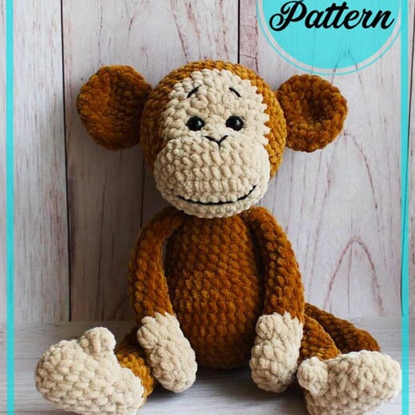 Plüschtier Affe Amigurumi PDF Häkelanleitung Gefüllter Affe Plüschtier Amigurumi