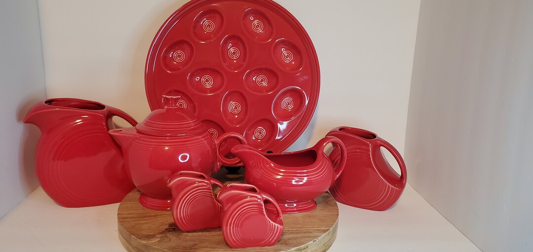 Scarlet Red Fiestaware Serving Seperates Etsy