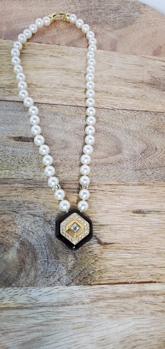 MUKTANK×SUN HUNTER Pearl Cluster Faux Pearl Adjustable Slider Necklace