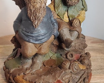 HEART AND SOUL Tom Clark 1991 #40 Gnomes relaxing Pen Signed