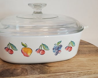 Corning Ware Fruit Basket Casserole Corelle  A-2-B