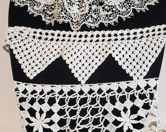 Vintage Lace and Crocheted Collars Set of 3
