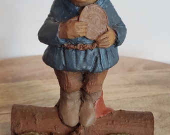 Tom Clark Meenie 1984 #80 Cairn Studio Gnome on a log