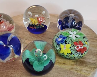 Vintage Gorgeous Glass Paperweights