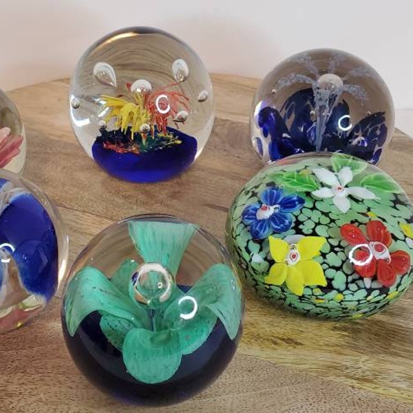 Vintage Gorgeous Glass Paperweights