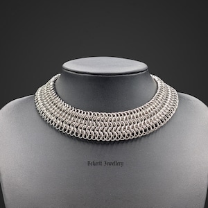 Chainmail medieval stainless steel necklace