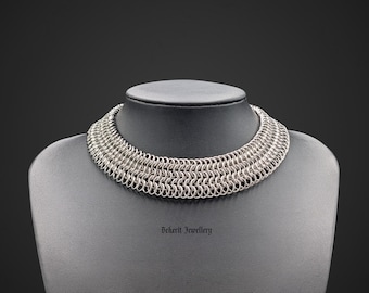 Chainmail medieval stainless steel necklace