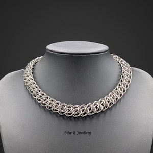 Chainmail unisex stainless steel necklace