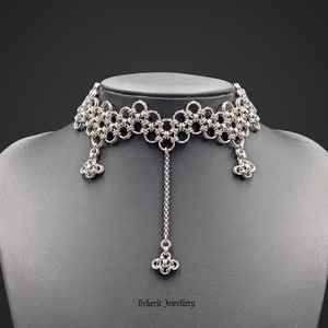 Chainmail unique stainless steel choker