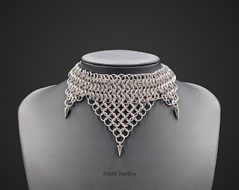 Chainmail medieval stainless steel choker