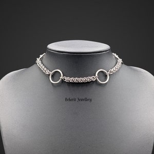 Chainmail gothic stainless steel choker