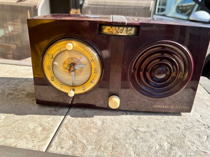 General Electric Clock/radio From the 1940's Etsy