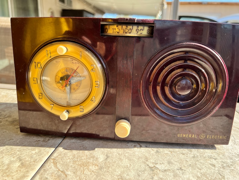 General Electric Clock/radio From the 1940's Etsy
