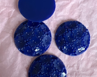 ヴィンテージドイツカボション 8個、プラスチックカボション、27 x 18