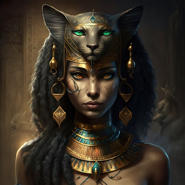 Egyptian Goddess Bastet Art 4k+