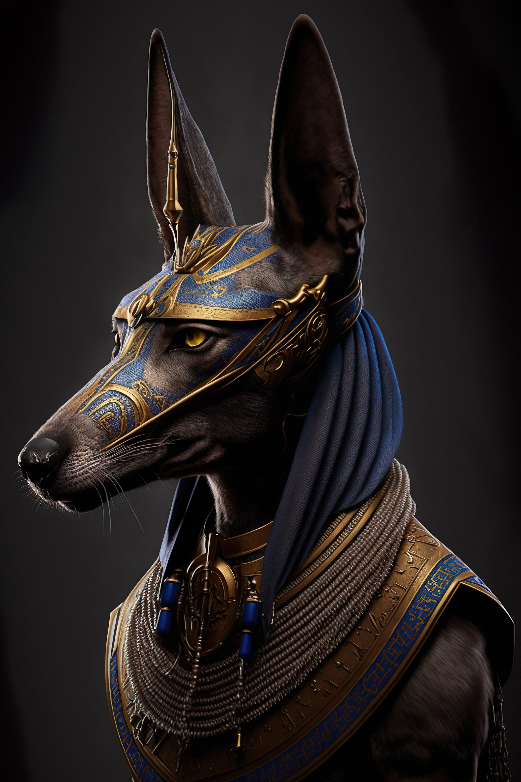 Anubis Digital Art, Egyptian God Wallpaper (4k+ Resolution) - Etsy