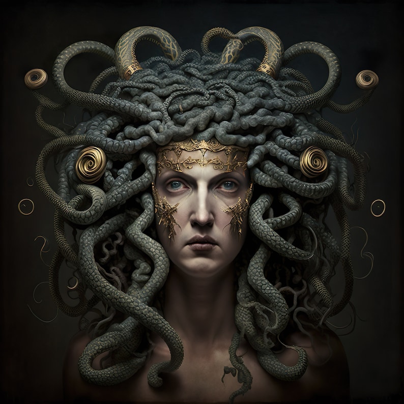 Medusa Art 4k Etsy