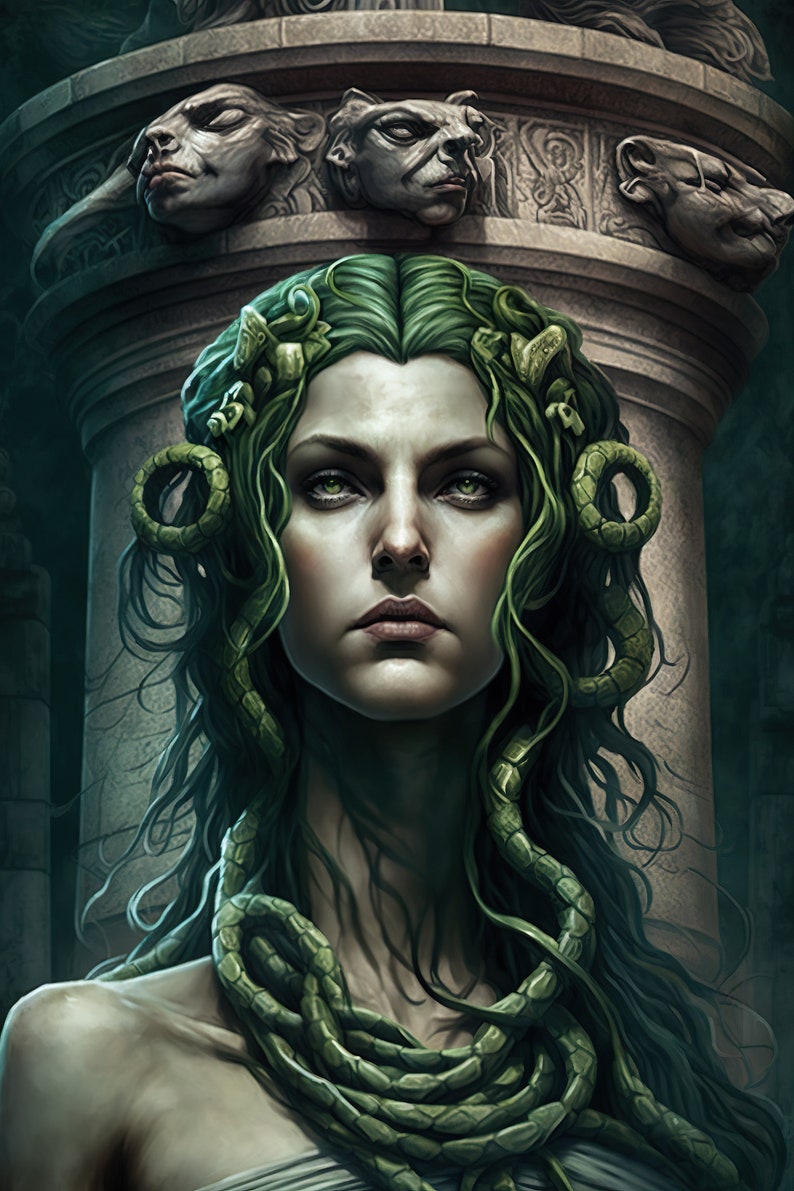 Medusa Art 4k - Etsy
