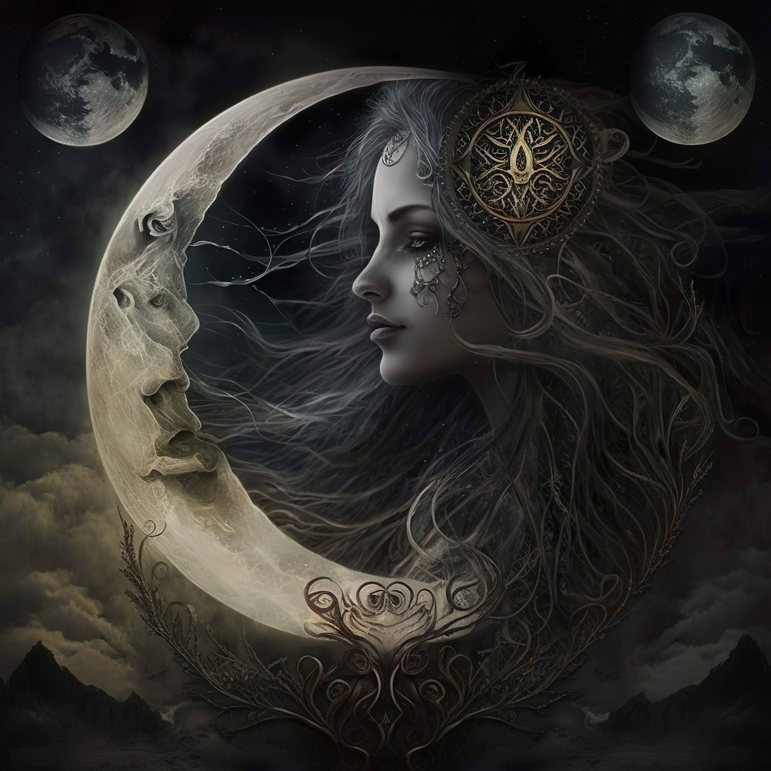 Wiccan Moon Goddess - Etsy