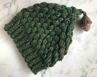 Forest Sprite Beanie Crochet Pattern PDF Instant Digital Download Crochet Wool Hat