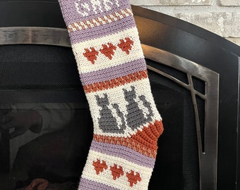 Her Christmas Stocking Crochet Pattern PDF Instant Digital Download Christmas Home Decor Crochet Stocking