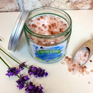 Soothe & Move Magnesium Bath Soak Black Pepper, Lime, Bergamot Norfolk Lavender | Muscle Recovery, All Natural, Eco-Friendly, Handcrafted