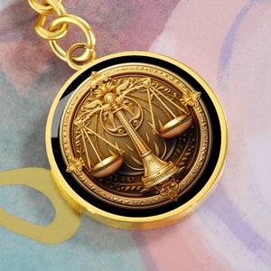 Brelok 3D ze znakiem zodiaku LIBRA z grawerem: Wyjątkowy prezent dla fanów astrologii