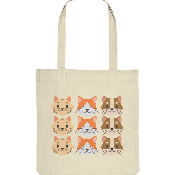 KatzenTasche, Cat Bag, recycelte Baumwolle, Einkaufstasche, Totebag, Einkaufstasche, niedliches Geschenk