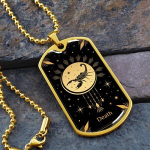 Tarot-Anhänger, der Tod, Ende, Sterblichkeit, kostenlose Gravur