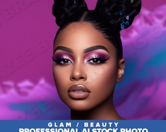 Stock Images - African American Model, Beauty Stock Photos, Hair Stock Photos, Makeup Stock Photos, Fashion Model, Wig Stock Photo