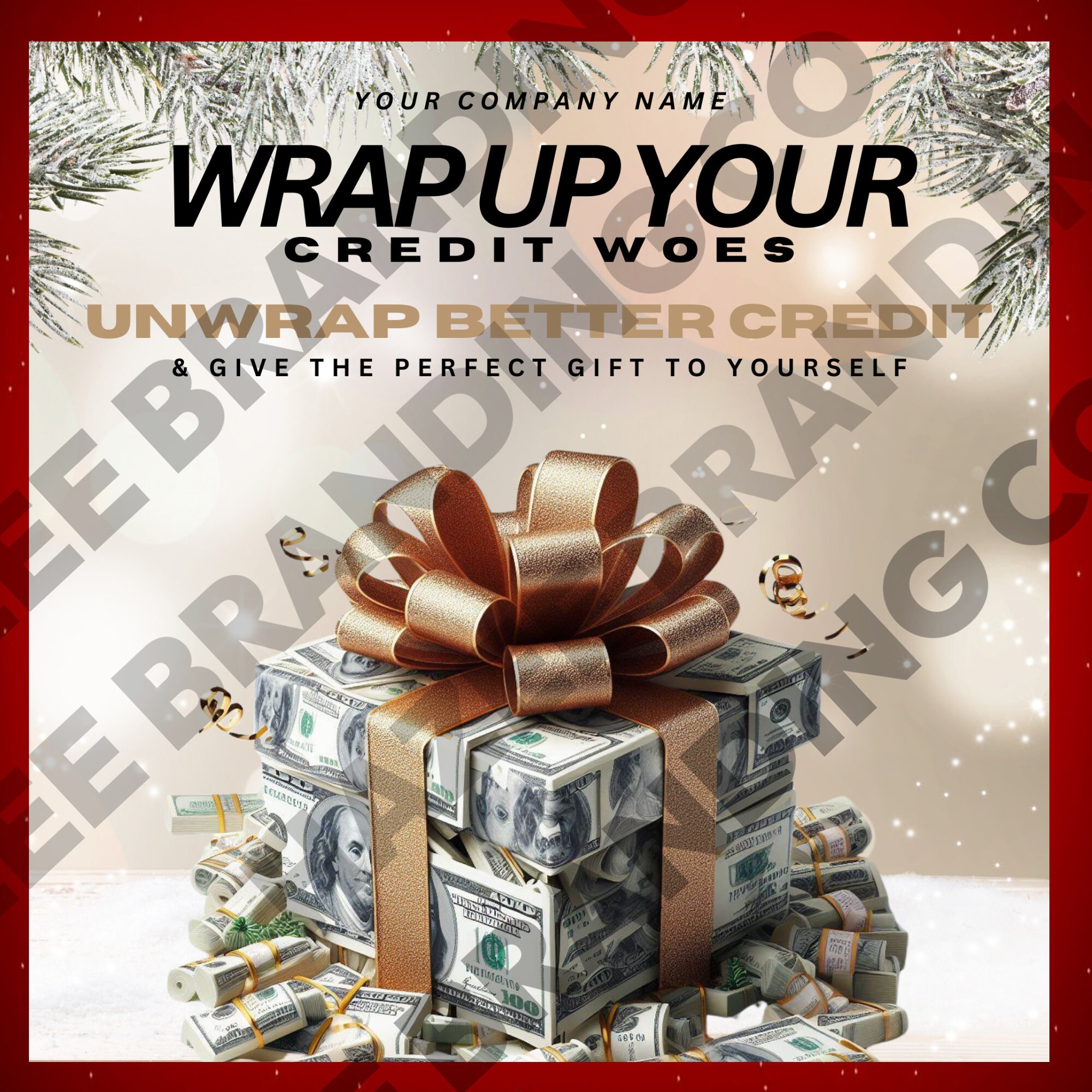 10 Holiday Credit Repair Flyers, Credit Restoration Templates, DIY ...