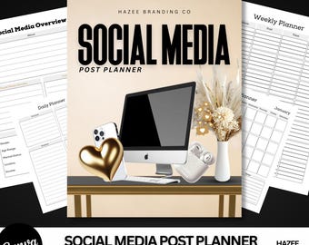 Social Media Post Planner | Editable Planner | Digital Download Planner | Content Planner | Branding Strategy Planner | Influencer Planner