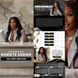 Belastingwebsite, belastingseizoenwebsite, websiteontwerp belastingvoorbereiding, belastingbannersjablonen, belastingsjablonen, websjabloon boekhouding, Shopify, Wix