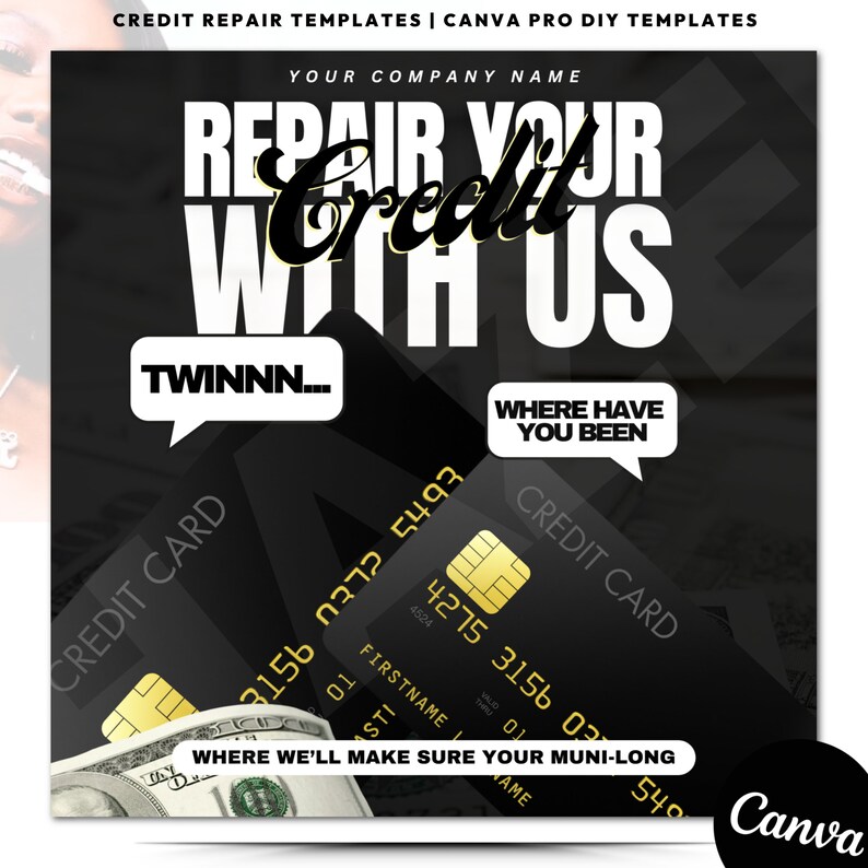 Credit Repair Flyer, Credit Restoration Templates, DIY Social Media ...