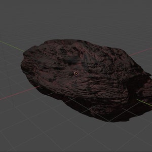 Asteroid OBJ with lava Textures