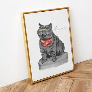 Tierportrait – Digital Buntstift oder Aquarell Illustration
