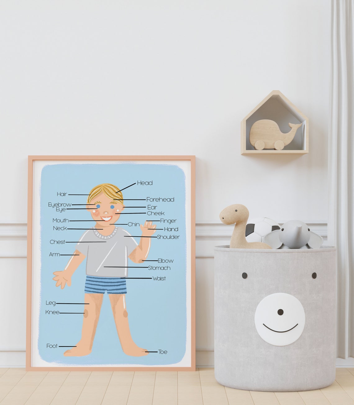 Printable Body Parts Poster for Kids My Body Educational Etsy