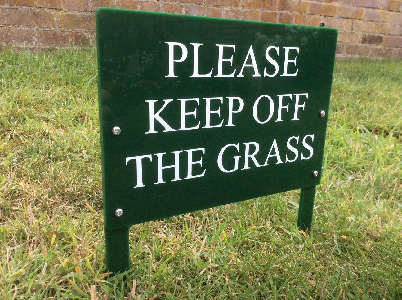 Keep off the Grass Sign Plaque Acrylic With Spikes Weatherproof - Etsy UK