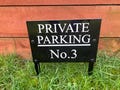 Personalised Private / Reserved No Parking Metal sign With Spikes / Legs 25cm X 17cm