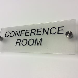 PERSONALISED OFFICE DOOR sign - wall gate name with standoff fixings - 200x70