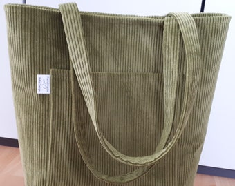 Shopper, corduroy bag