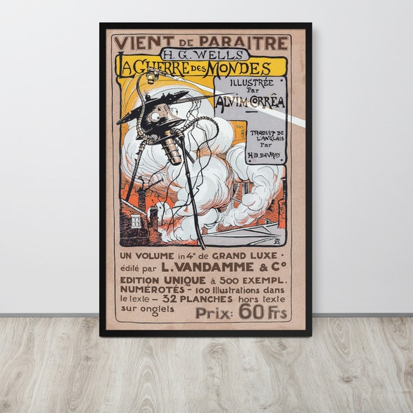 The War of the Worlds, L’Vandamme edition announcement french poster (1906) - Henrique Alvim Corrêa