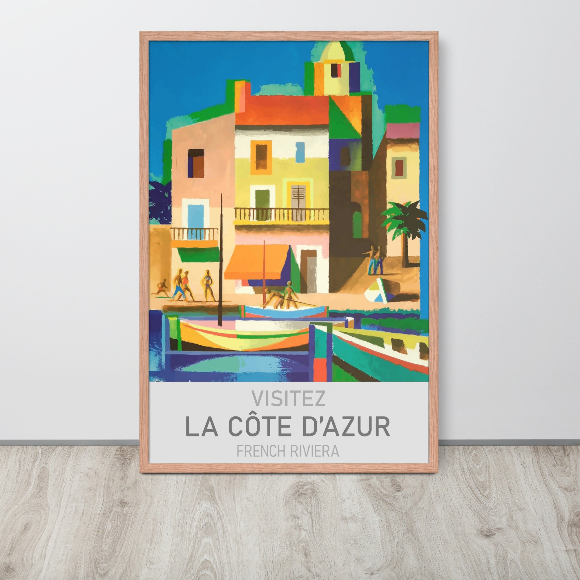 Côte D'azur French Riviera Vintage Travel Advertising - Etsy