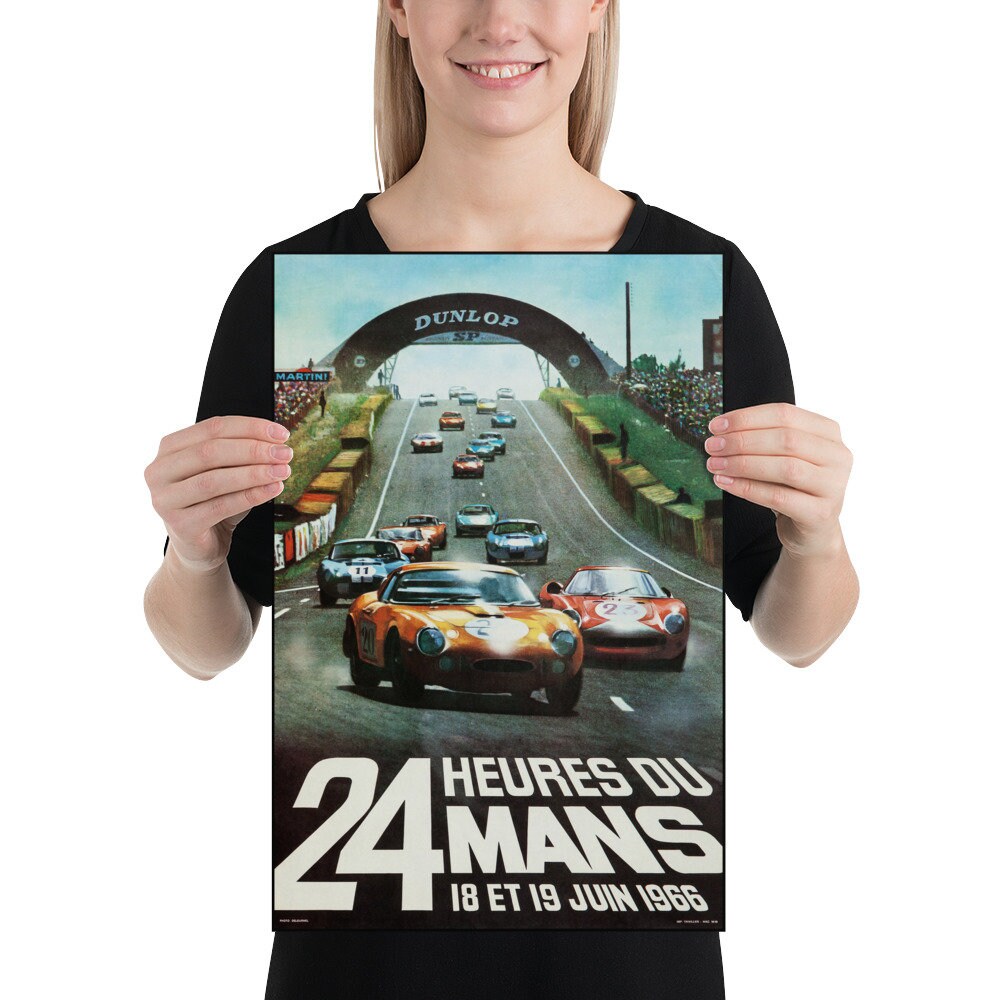 Affiche Personnalisée Le Mans 1961 – Avec Votre Message – Impression Course Auto