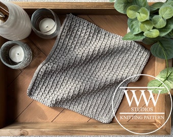 WovenWood MAPLE Dish Cloth KNITTING PATTERN / Wash Cloth / Hand Towel