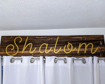 Wood Shalom Sign