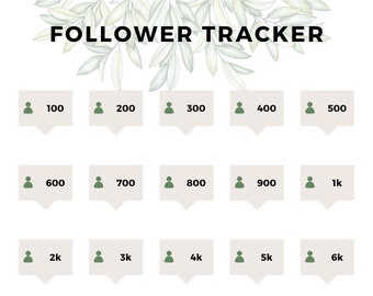 印刷可能なフォロワートラッカー