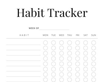 Printable Monthly Habit Tracker