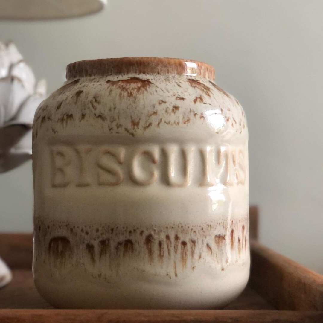 Vintage Fosters Pottery Biscuit Jar Cornishware Fosters Etsy